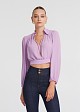 Crop blouse with pleats