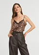 Animal print lingerie top