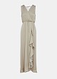 Maxi wrap dress in satin look