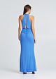 Maxi halter neck dress with glitter