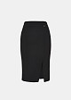 Pencil skirt with split at the front