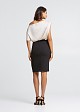 Pencil skirt with split at the front