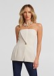 
Strapless top with asymmetric lapel