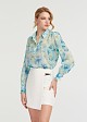 Floral printed blouse in satin look