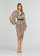 Φόρεμα midi leopard print