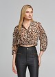 Leopard cropped shirt