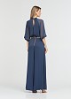 Jumpsuit with mesh fabric on the sleeves