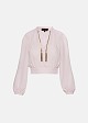Long sleeve blouse in decorative chains