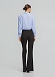 Wrap blouse with sleeve slits
