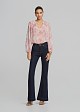 Printed blouse in A line and tie