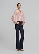 Printed blouse in A line and tie