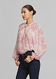 Printed blouse in A line and tie