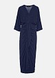 Maxi Lurex dress with ruffles