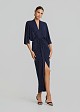 Maxi Lurex dress with ruffles