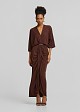Maxi Lurex dress with ruffles