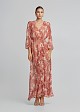 Maxi paisleys printed dress in ruffles