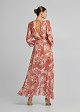 Maxi paisleys printed dress in ruffles