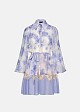 Mini printed dress with collar