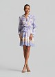 Mini printed dress with collar