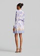 Mini printed dress with collar