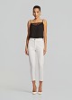 Cigarette trousers in elastic waist