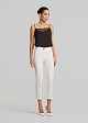 Cigarette trousers in elastic waist