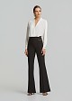 High waisted flare trousers in chain