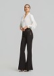 High waisted flare trousers in chain