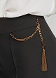 High waisted flare trousers in chain