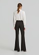 High waisted flare trousers in chain