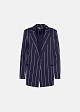 Striped single-button blazer