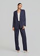 Striped single-button blazer