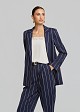 Striped single-button blazer