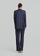 Striped single-button blazer