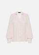 Lace shirt with V-neckline and collar