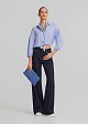 Lightweight chiffon crop shirt