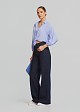 Lightweight chiffon crop shirt