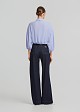 Lightweight chiffon crop shirt