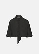 Lightweight chiffon crop shirt