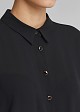 Lightweight chiffon crop shirt