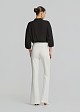 Lightweight chiffon crop shirt