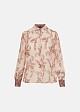 Shirt with animal printed cuffs