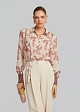 Shirt with animal printed cuffs