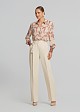 Shirt with animal printed cuffs