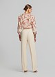 Shirt with animal printed cuffs