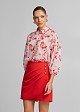 Cropped printed shirt with front tie